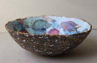 Image 4 of Paper mache bowl with fish, jellyfish, shells decoupage.