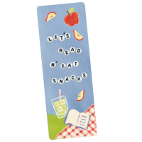 Image 1 of let’s read n’ eat snacks bookmark