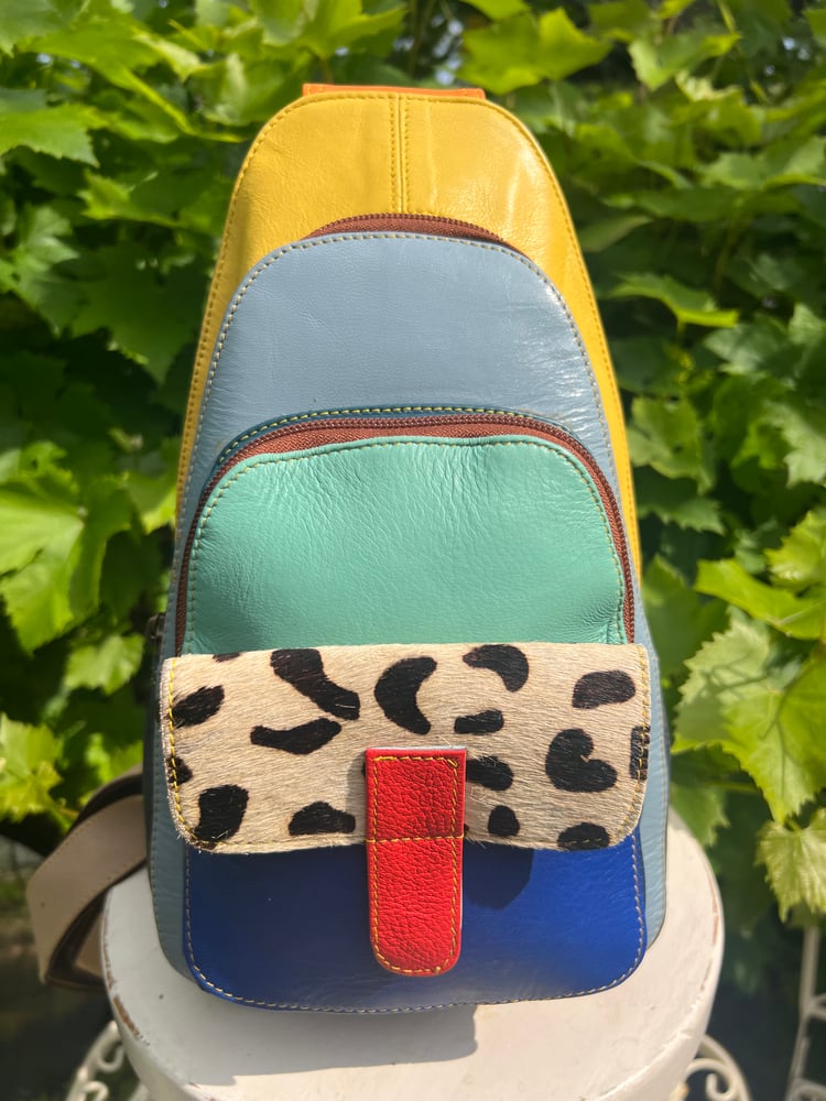 Image of Harlequin Collection - Multicoloured Crossbody One Strap #9C