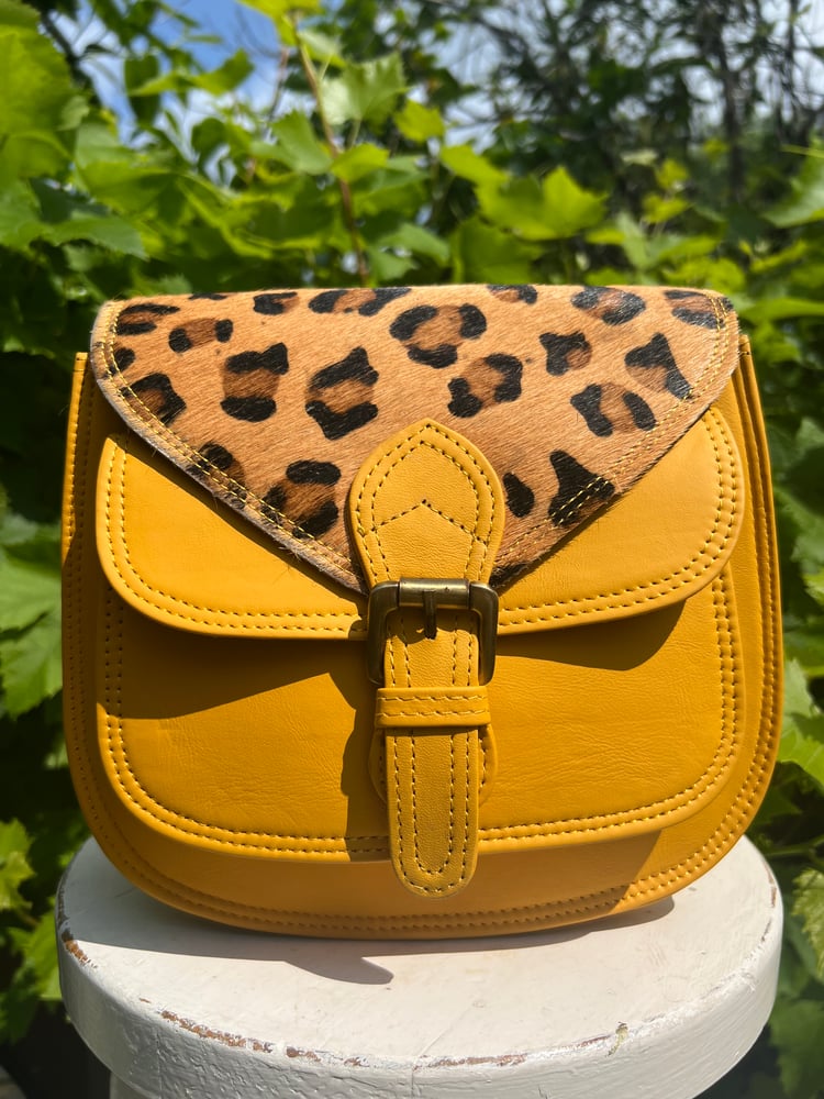 Image of Harlequin Collection - Recycled Leather Small Saddle #20CE