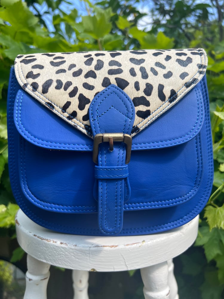 Image of Harlequin Collection - Recycled Leather Small Saddle #20CA