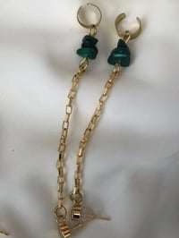 Image 1 of Source Collection - Malachite Cuff Earrings 