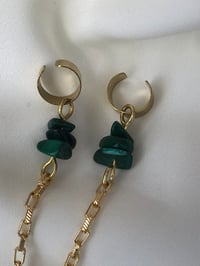 Image 3 of Source Collection - Malachite Cuff Earrings 