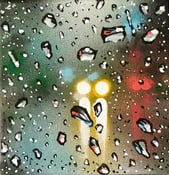 Image of ‘Rainy Drops’ - original painting on canvas 