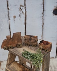 Wooden toy rustic train 1
