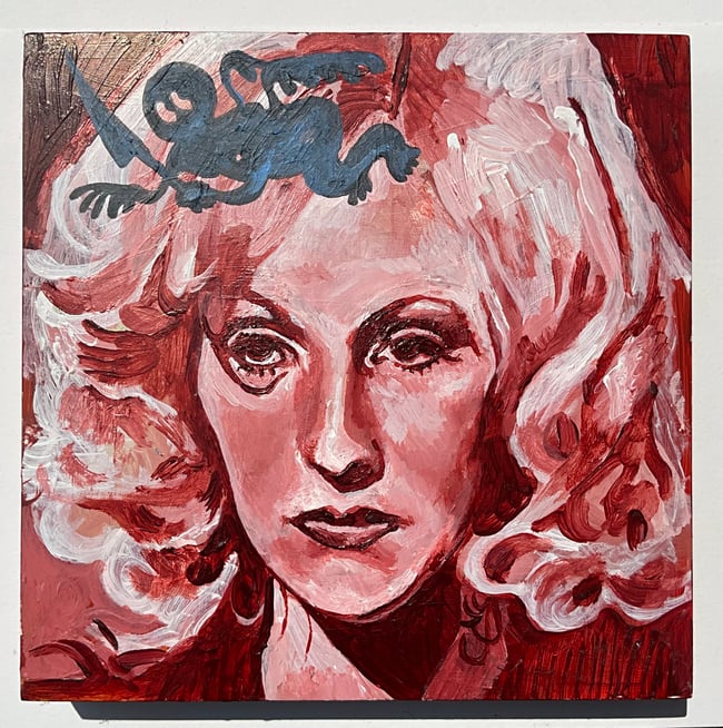 candy darling with cherub 