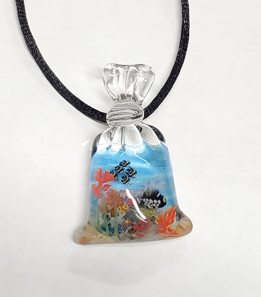 Image of Bagged coral reef pendant