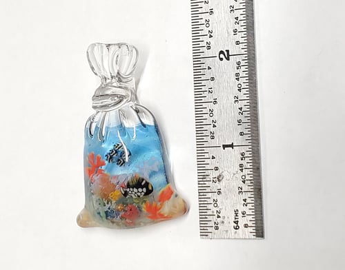 Image of Bagged coral reef pendant