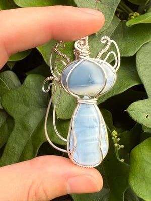 Owyhee Blue Opal Kitty Pendant