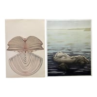 Image 1 of Alain Le Foll Pair of Lithographs, One Signed, One Unsigned, Circa 1970