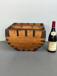 Image 2 of Lovely Asian Metal and Wood Rice Bucket