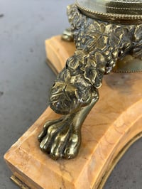Image 3 of Louis Phillipe Style Candelabras in Yellow Marble and Bronze- Set of 2