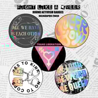 FIGHT LIKE A QUEER pride badges (PREORDER)