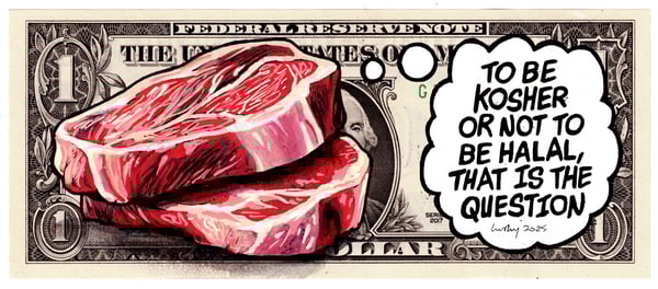 Image of Real Dollar Original. To Meat Or Not To Meat.
