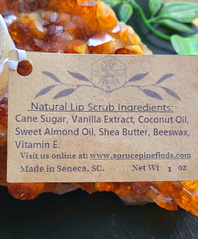 Natural Coconut Vanilla Lip Scrub 0.5 oz Jar