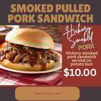 PLAIN Smoked Pulled Pork Sandwich