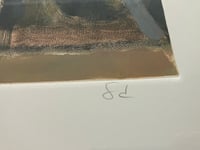 Image 4 of Wonderful Abstract Cottage Scene, Painting on Paper, Signed and Framed
