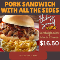 Pork Sandwich with ALL the Sides