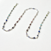 Image 3 of Silver Rainbow Gemstone Chain