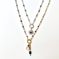 Image 4 of Silver Rainbow Gemstone Chain
