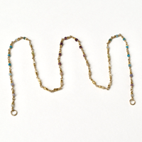 Image 2 of Gold Rainbow Gemstone Chain