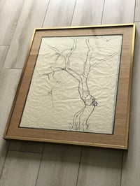Image 2 of Emanuel Vardi Rare Minimalist Calligraphy Style Work on Paper, 1966