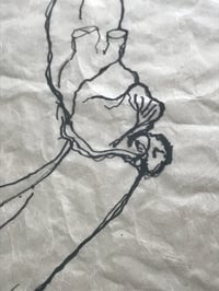 Image 6 of Emanuel Vardi Rare Minimalist Calligraphy Style Work on Paper, 1966