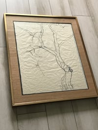 Image 4 of Emanuel Vardi Rare Minimalist Calligraphy Style Work on Paper, 1966
