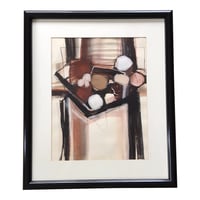 Image 1 of Sandra Marchetti Original Abstract Still Life Painting, Mixed Media on Paper, Signed and Framed