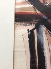 Image 6 of Sandra Marchetti Original Abstract Still Life Painting, Mixed Media on Paper, Signed and Framed