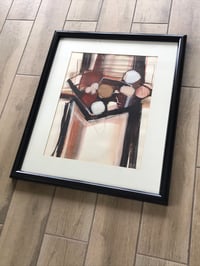 Image 2 of Sandra Marchetti Original Abstract Still Life Painting, Mixed Media on Paper, Signed and Framed