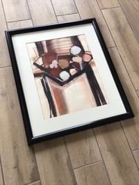 Image 4 of Sandra Marchetti Original Abstract Still Life Painting, Mixed Media on Paper, Signed and Framed