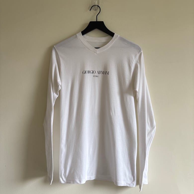 Image of Giorgio Armani Eyewear Promo L/S V-Neck Shirt