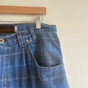 Image of Levi's Silver Tab Plaid Denim Shorts