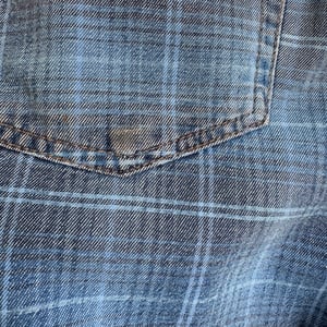 Image of Levi's Silver Tab Plaid Denim Shorts