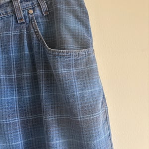 Image of Levi's Silver Tab Plaid Denim Shorts