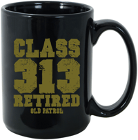 Image 1 of USBP CUSTOM CLASS NUMBER / RETIRED FLAG ~ COFFEE CUP