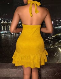 Image 3 of Ruffled Halter Mini Dress