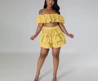 Image 3 of Ruffle Crop Top and Shorts