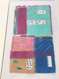 Image 6 of Nasser Almulhim Original Abstract Mixed Media Painting on Paper, Signed and Framed