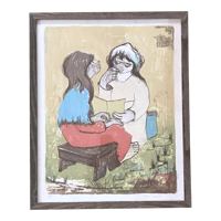 Image 1 of Raul Schurjin "Costeritas De Santa Fe" Lithograph, 1961. Signed and Numbered 1/200, Framed