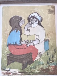 Image 6 of Raul Schurjin "Costeritas De Santa Fe" Lithograph, 1961. Signed and Numbered 1/200, Framed