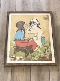Image 2 of Raul Schurjin "Costeritas De Santa Fe" Lithograph, 1961. Signed and Numbered 1/200, Framed