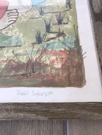 Image 9 of Raul Schurjin "Costeritas De Santa Fe" Lithograph, 1961. Signed and Numbered 1/200, Framed
