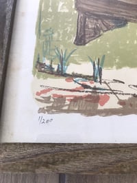 Image 8 of Raul Schurjin "Costeritas De Santa Fe" Lithograph, 1961. Signed and Numbered 1/200, Framed