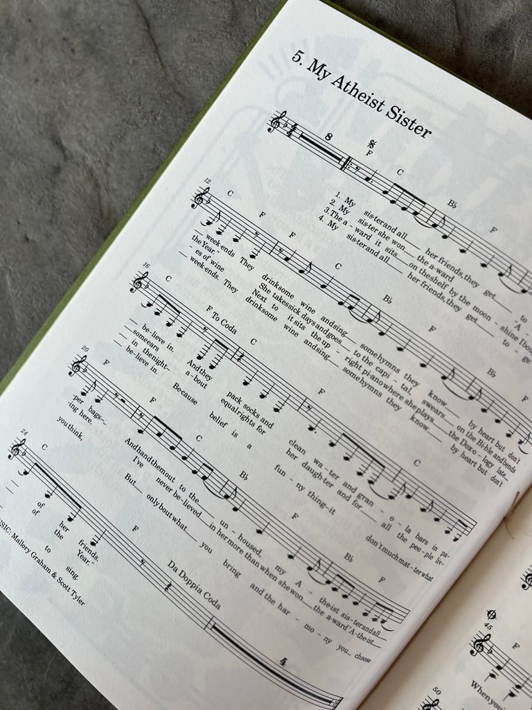 SONGBOOKS: Hymns For My Atheist Sister & Her Friends to Sing Along To Image 3
