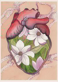 Magnolia Heart Print