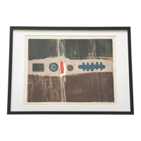 Image 1 of Michael Rothenstein Modernist Woodcut, 1961, Signed and Framed