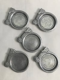 Image 5 of Set of 5 Vintage Seahorse Themed Metal Drinks Coasters