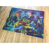 Image 2 of Christine Opolos 1970s Abstract Expressionist Oil Painting, Signed, Dated 1971